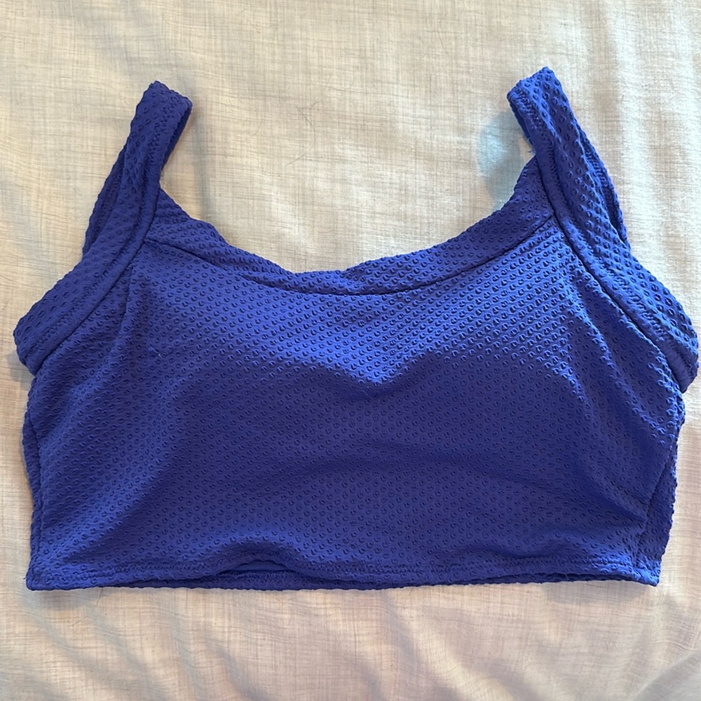 Aerie Longline Swimsuit Bikini Top, Size Medium